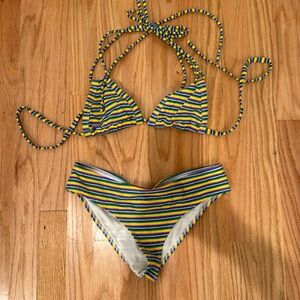 Montce bikini set. NWOT. Escape stripe
